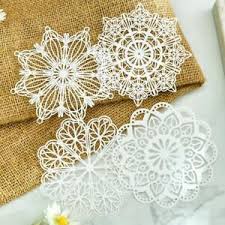 All paper are printed with decoration. White Lace Paper Doilies Place Mats Wedding Decoration Scrapbooking Crafts Diy Ebay