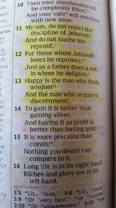 Proverbs 3 11 15 Encouraging Scripture Bible Truth Jehovah