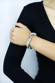 Alajeros Joyeria Mujer Anthony Vincent Perla Cultivada Natural Pulsera3  Hilos Regalos Para Mujer