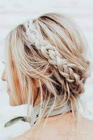 33 Casual And Easy Updos For Short Hair Short Hair Updo Braided Crown Hairstyles Braids For Long Hair