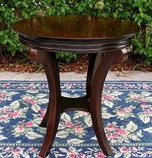 Bombay Company Solid Mahogany Round End Table Table Solid Mahogany Outdoor Tables