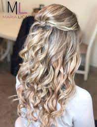 This hairstyle is a great option for girls with long hair who want to make sure that they stay cool if you or your bridesmaid already have stunning hair, then all you need to do is top it off with a. Half Up Half Down Wedding Hairstyles Bridesmaid Bridesmaid Hair Wedding Hairstyles