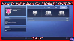 Fortnite tracker v2 helps you to track battle royale stats for console, mobile and pc players. How To View Stats On Mobile Switch View Wins Fortnite Battle Royale Youtube