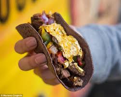 Tasty and healthy christmas recipes / ideas to help you shop well. La Revolucion Create A 23 Karat Gold Taco For 35 Daily Mail Online