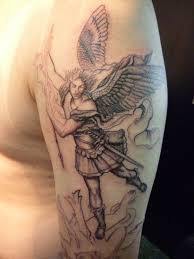 Estilos y diseños de tatuaje : Pin Lorien Tattoo San Miguel Arcangel 1Âº Sesion On Pinterest Tattoos Dad Tattoos Skull Tattoo