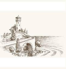 See more ideas about drawings, landscape pencil drawings, landscape drawings. Lighthouse Line Drawing Vector Images Over 300