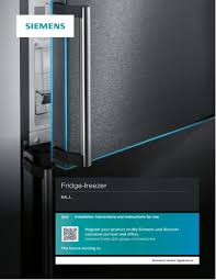 For more information how to unlock. Siemens Iq500 American Side By Side 178 7 X 90 8 Cm Inox Easyclean Instructions For Use Manualzz