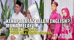 Hope you like it:) #shilaamzah #peluangkedua #cover. Kenapa Lafaz Dalam English Muka Melayu Bahasa Akad Nikah Suami Shila Amzah Dipertikai Asal Kau Bahagia