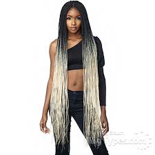 24braiding hair synthetic hair extension jumbo braid box braid. Sensationnel Cloud 9 Synthetic Hair 4x4 Lace Parting Swiss Lace Wig Box Braid 50 Wigtypes Com
