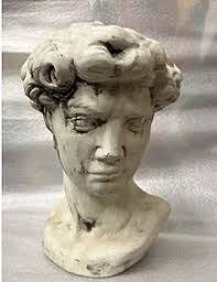 Michelangelo's David Plaster Bust With Stand