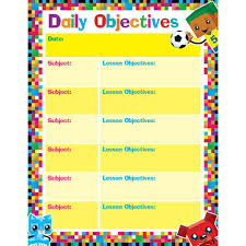 Daily Objectives Blockstars Learning Chart