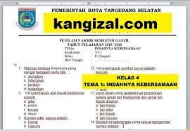 Keberagaman budaya yang ada di indonesia. Soal Uas Pas Pat Ukk Kelas 4 Tema 1 Kurikulum 2013 Terbaru 2019 2020 Kang Izal Blog