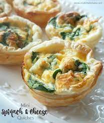 Mini Spinach And Cheese Quiche Recipe Create Bake Make Recipe Quiche Recipes Mini Quiche Recipes Spinach And Cheese