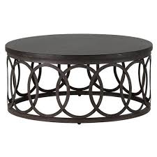 Summer Classics Ella Oval Interlock Black Outdoor Coffee Table Coffee Table Outdoor Coffee Tables Concrete Coffee Table