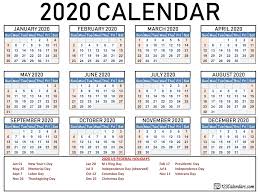 Extraordinary Printable List Of 2020 Holidays List In 2020 Holiday Calendar Printable Holiday Calendar Monthly Calendar Printable