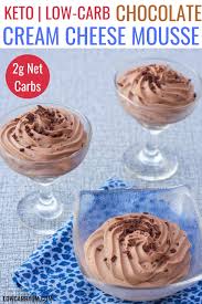 Keto Chocolate Cream Cheese Mousse Low Carb Recipes Dessert Cream Cheese Recipes Dessert Low Carb Chocolate