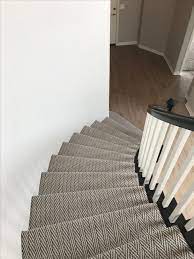 Herringbone Carpet On Curved Stairway I Like The Texture And Classic Style Hallwayideas Carpet Stairs Carpet Staircase Hallway Carpet Runners