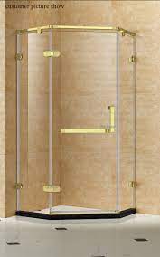 Made from either raw brass or stainless steel this hardware is guaranteed to hold your glass steady and solid, no matter what thickness you choose. All Brass Made Shower Room Glass Clamp Hardware Glass Hinge Bathroom Gold Bronze Door Handles Set Accessories Door Handles Aliexpress