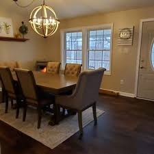 Lorient 7 Pc Dining Set Light Brown Raymour Flanigan In 2020 Upholstered Dining Chairs Dining Set Dining