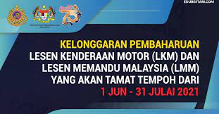 Beritahu pegawai yang bertugas untuk memperbaharui lesen atau renew lesen. Kelonggaran Perbaharui Lesen Memandu Yang Tamat Tempoh Dari 1 Jun 31 Julai 2021 Edu Bestari