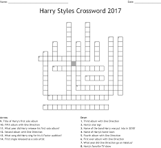 A crossword is a word puzzle that normally takes the form of a square or a rectangular grid of white and black shaded squares. Harry Styles Crossword Wordmint