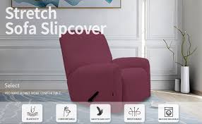 Modern velvet plush recliner slipcover. Amazon Com Easy Going Recliner Stretch Sofa Slipcover Sofa Cover 4 Pieces Furniture Protector Couch Soft With Elastic Bottom Polyester Spandex Jacquard Fabric Small Checks Recliner Ash Rose Home Kitchen