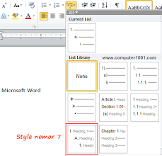 Trik Membuat Format Nomor Bab Yang Berbeda Untuk Caption Gambar Tabel Dan Persamaan Di Word Computer 1001