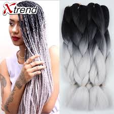 Black And Brown Ombre Braids 24 100g Ombre Braiding Hair For Box Braids Hair Synthetic Braiding Hair Extensions Black Silver Gray Dark G Hair Styles Box Braids Hairstyles White Ombre Hair