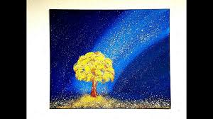 Baum mit landschaft malen in acryl auf mdf. Baum Malen Mit Acrylfarben Und Schwamm Tree Acrylic Painting With Sponge Youtube