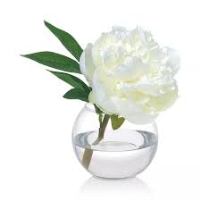 Find new faux flowers for your home at. Diane James Home Peony Faux Floral Arrangement In Glass Vase In 2020 Faux Floral Arrangement Floral Arrangements Glass Vases Centerpieces
