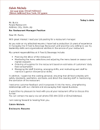 Our free hospitality cover letter sample will help you nail down your dream job. Restaurant Manager Cover Letter Sample