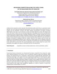 If you make an appraisal of something, you consider it carefully and form an opinion. Measuring Competition Along The Supply Chain Of The Malaysian