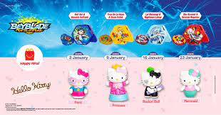 The following is the dates and the mcdonald's malaysia happy meal rilakkuma and friends toys: Mcdonald S Latest Happy Meal Toys Features Beyblade And Hello Kitty Till 29 Jan 2020