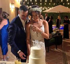 Women's open champion announced on instagram that she and her husband, golden state warriors executive jonnie west. Golf Star Michelle Wie 29 Marries Jonnie West 31 Michelle Wie Married Reception Dress
