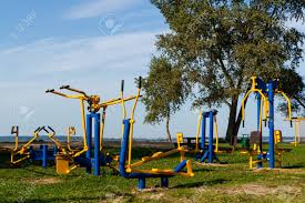 We collect and donate used sports equipment to children and organizations in need. Outdoor Sports Equipment In Public Park Exercise Street Fitness Stock Photo Picture And Royalty Free Image Image 112071946