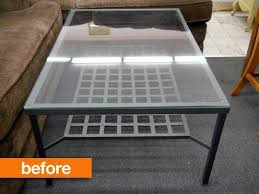 Before After Ikea Granas Table Gets A Rustic Makeover Ikea Granas Ikea Furniture Ikea Glass Table