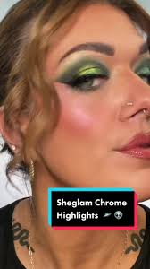 ✨ad✨ Um…. Multichrome Goddess!! Yessss 👽💚🩷 #sheglam #sheglamliquidfam  #sheglamblush #sheglamhighlighter #multichromemakeup #multichrome  #liquidhighlighter #sheglampartner