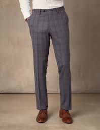 Online or in 150 stores worldwide. Men S Grey Tonal Prince Of Wales Check Extra Slim Fit Suit Trousers Hawes Curtis