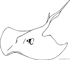 Stingray coloring page that you can customize and print for kids. Short Tail Stingray Coloring Page Coloringall