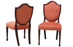 Shield Back Side Chair Upholstered Back Kindel Classics This Shield Back Dining Chair Features Hand Carved Swag Upholstered Chairs Side Chairs Kindel Furniture