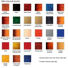 Prs Color Excuse Me Colour Chart Uk Edition In 2019