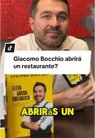 Giacomo Bocchio contempla abrir un restaurante