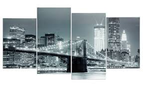 Die seite 1 für aktuelle nachrichten und themen, bilder und videos aus den bereichen news, wirtschaft. Wandbild 4 Teilig New York Brooklyn Bridge Usa Amerika Bild Leinwand Levandeo