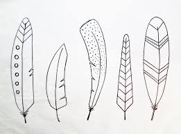 Whimsical Feather Drawings How To Draw 5 Easy Feathers Feather Art Part 1 Feather Drawing Feather Sketch Feather Art