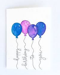 Happy Birthday Birthday Card Drawing Ideas For Kids Happy Birthday Card Blue Pink Birthday Card Drawing Card Drawing 70th Birthday Card