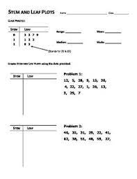 Stem And Leaf Plots Worksheet In 2021 Persuasive Writing Prompts Math Textbook Teaching Math