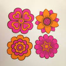 Easy flowers to draw from every angle. Featured Kitsch China Barware More From The 50s 60s 70s Brockenhurst New Forest Hampshire Pineapple Retro Flower Drawing Flower Power Retro Prints