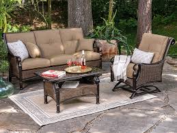 Nothing says comfort quite like being enveloped in the soft curves and cushy pillows. Living Room Barcelona Black Gold Cast Aluminum And Outdoor Wicker With Pampas Linen Cushion 3 Pc