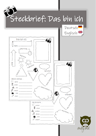 Steckbrief Das Bin Ich This Is Me Unterrichtsmaterial In Den Fachern Englisch Fachubergreifendes In 2020 Steckbrief Englischunterricht Unterrichtsmaterial