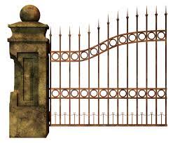 Graveyard Gate Left 2 Png Stock Graveyard Haunted Attractions Png